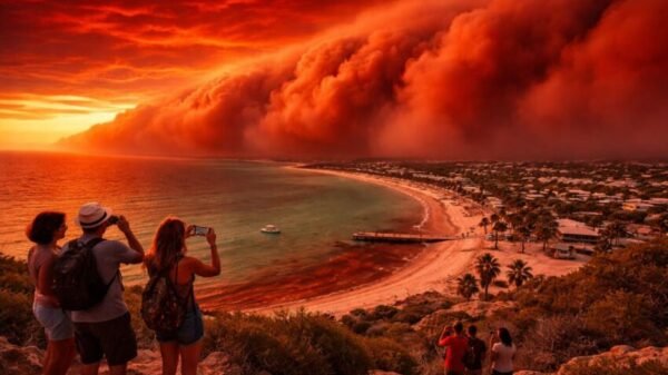 Australia red sky phenomenon