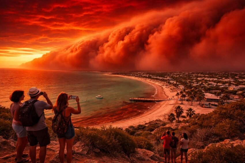 Australia red sky phenomenon