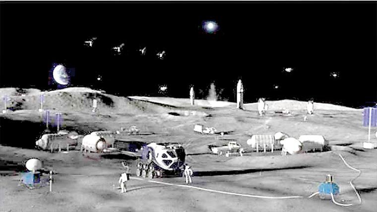 NASA Moon base construction plan