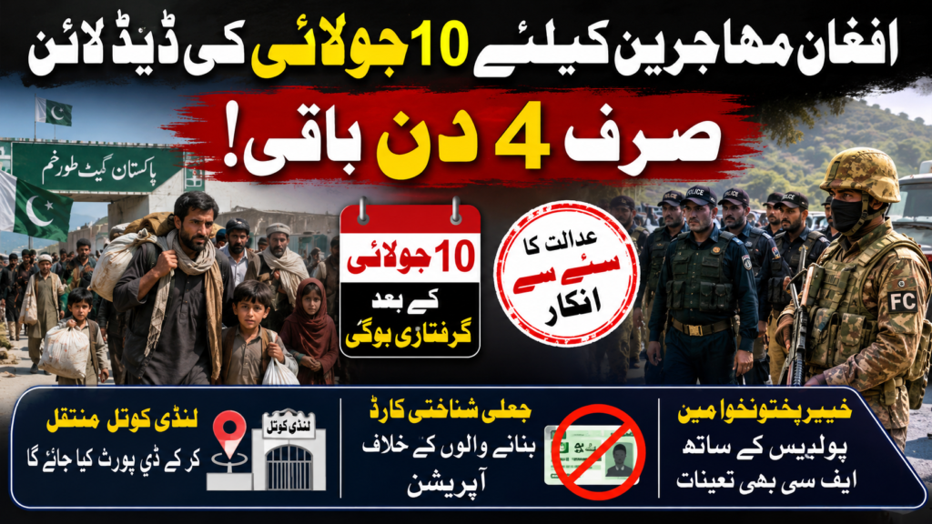افغان مہاجرین کی گرفتاری، ڈیڈلائن میں صرف 4 روز باقی رہ گئے
