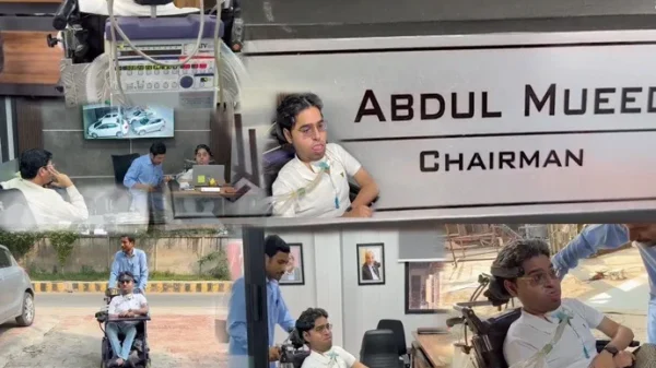 پاکستان کا اسٹیفن ہاکنگ،ایک انگلی سے لیپ ٹاپ چلا کر لاکھوں روپے کمانے والا عبدالمعید