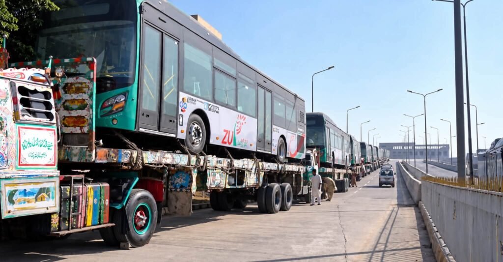 بی آر ٹی پشاور کے لیے مزید 27 نئی بسیں پہنچ گئیں، تعداد 296 ہوگئی