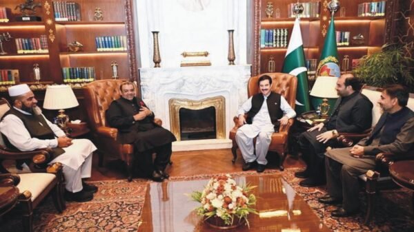 گورنر فیصل کنڈی اور سرحدچیمبر کے صدر ملک عمران اسحق کے درمیا ن اہم ملاقات