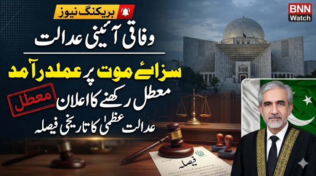 وفاقی آئینی عدالت کا سزائے موت پر عملدرآمد معطل رکھنے کا اعلان