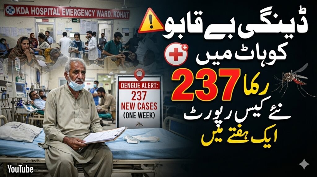 کوہاٹ میں ڈینگی بے قابو، ایک ہفتے میں 237 نئے کیس رپورٹ