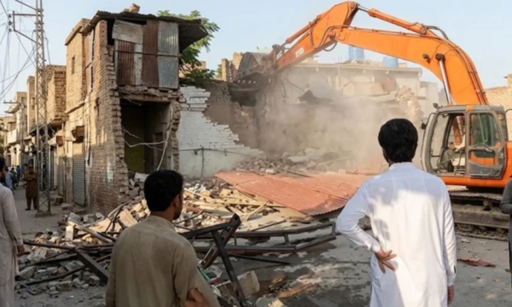 پشاور رنگ روڈ پر تجاوزات کے خلاف گرینڈ آپریشن جاری
